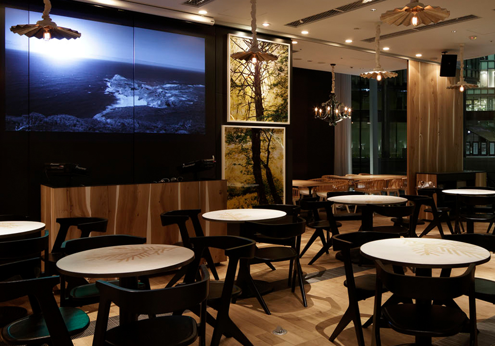 Vibrant bar area